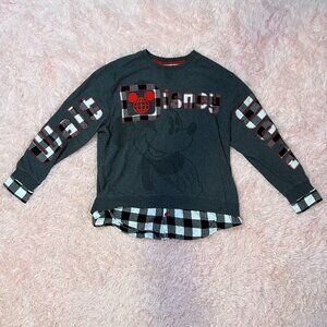 Disney Parks Buffalo Plaid Mickey Mouse Sweater